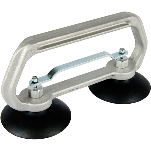 Vacuum Cups - Heavy-Duty Double Cup, 50 lbs. Capacity, 4", Pull-bar, 10" Handle Length Stor-it Systems