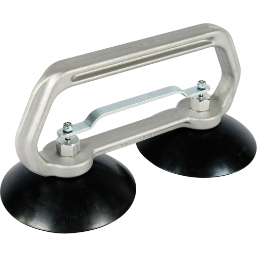 Appareils &agrave; ventouses - Ventouse double industrielle, 75 lb Capacit&eacute;, 5", Barre &agrave; tirer, 10" Longueur de la manche Stor-it Systems