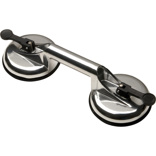 Manually Operated Hand Vacuum Cups - Double Handcup, 66 lbs. Capacity, 4-5/8", Lever, 13" Handle Length Stor-it Systems