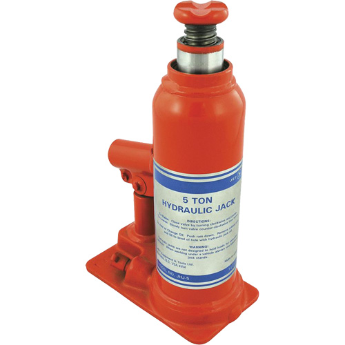 JHJ-5 Crics &agrave; bouteille pour usage tr&egrave;s intensif, 5 tonne(s), 15-3/8" Hauteur &eacute;lev&eacute;e Stor-it Systems