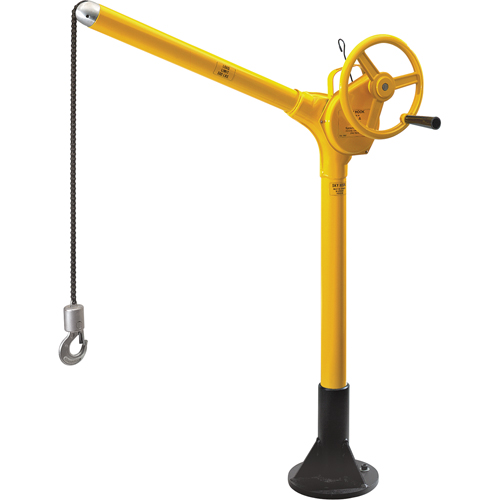 Hauts crochets &eacute;l&eacute;vateurs industriels avec base &agrave; ancrer, Capacit&eacute; 500 lb (0,25 tonne) Stor-it Systems