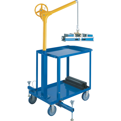 Tall Industrial Lifting Device with Mobile Cart, 500 lbs. (0.25 tons) Capacity Stor-it Systems