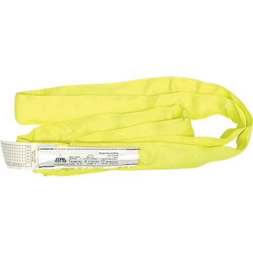 &eacute;lingues rondes, Jaune, 2" la x 6' lo, 9000 lb Charge verticale Stor-it Systems
