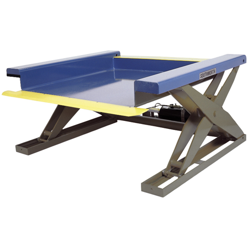 Tables &eacute;l&eacute;vatrices hydrauliques pr&egrave;s du sol, Acier, Capacit&eacute; de 2000 lb Stor-it Systems