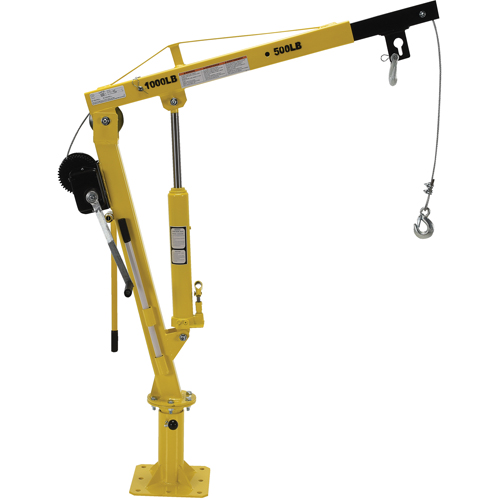 Winch Operated Truck Jib Crane, 500 lbs. (0.25 tons) Capacity, 102' Max. Clearance Stor-it Systems