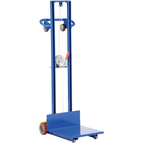 Platform Lift Stacker, Hand Winch Operated, 400 lbs. Capacity, 58" Max Lift Stor-it Systems