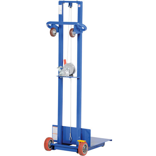 Platform Lift Stacker, Hand Winch Operated, 400 lbs. Capacity, 58" Max Lift Stor-it Systems