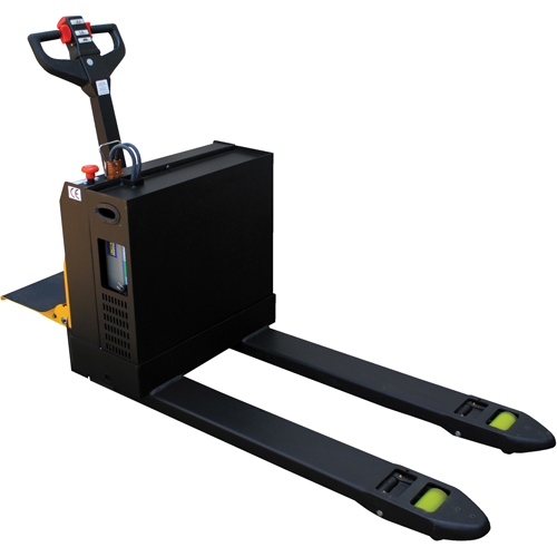 Transpalette &eacute;lectrique motoris&eacute; a/plateforme &agrave; conducteur debout, Capacit&eacute; 4500 lb, 48" lo x 30,25" la Stor-it Systems