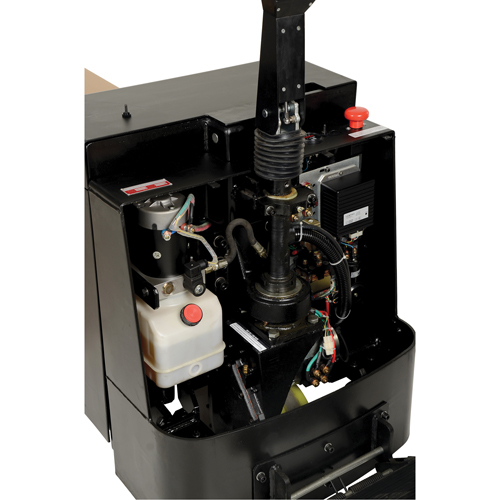 Transpalette &eacute;lectrique motoris&eacute; a/plateforme &agrave; conducteur debout, Capacit&eacute; 4500 lb, 96" lo x 30" la Stor-it Systems