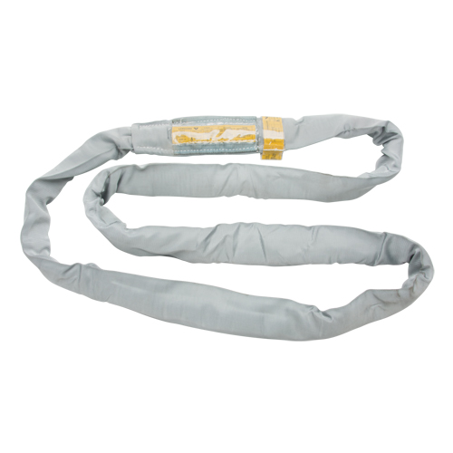 Polyester Round Sling, Grey, 4" W x 6' L, 32000 lbs. Vertical Load Stor-it Systems