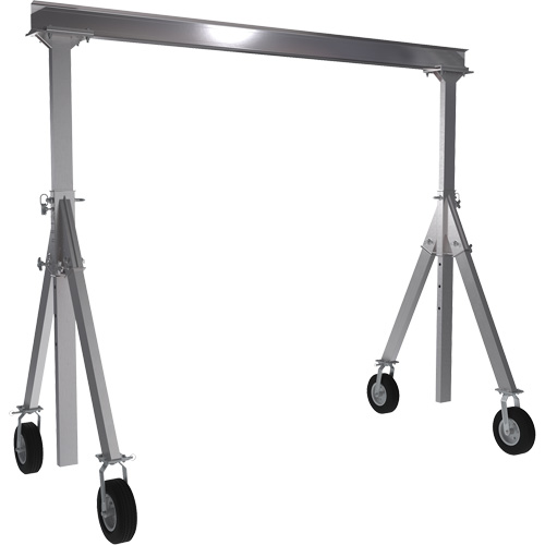 Adjustable Aluminum Gantry Crane, 10' L, 1500 lbs. (0.75 tons) Capacity Stor-it Systems