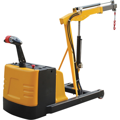 Electric Powered Floor Crane, 8.8' Lift, 1500 lbs. (0.75 tons), 44-1/4" Arm, 62-1/4" H Stor-it Systems