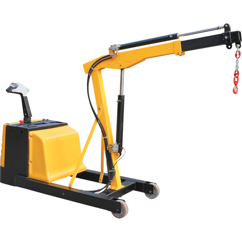 Electric Powered Floor Crane, 8.8' Lift, 1500 lbs. (0.75 tons), 44-1/4" Arm, 62-1/4" H Stor-it Systems