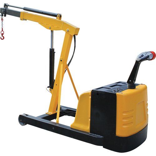 Electric Powered Floor Crane, 8.8' Lift, 1500 lbs. (0.75 tons), 44-1/4" Arm, 62-1/4" H Stor-it Systems