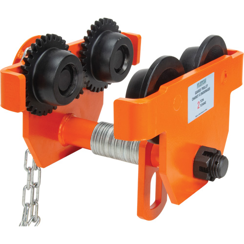 Adjustable Trolley with Safety Plates, 2000 lbs. (1 tons) Capacity, 2-5/16" - 4-14/16" Stor-it Systems