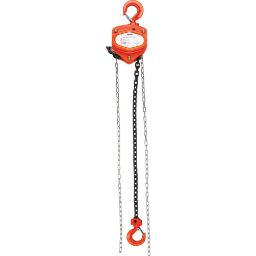 Chain Hoist, 10' Lift, 10000 lbs. (5 tons) Capacity, Alloy Steel Chain Stor-it Systems
