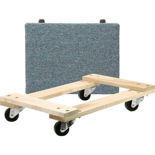 Chariots en bois franc - usage moyen, Roues en Polyol&eacute;fine, Capacit&eacute; de 900 lb, 18" la x 24" p x 7" h Stor-it Systems