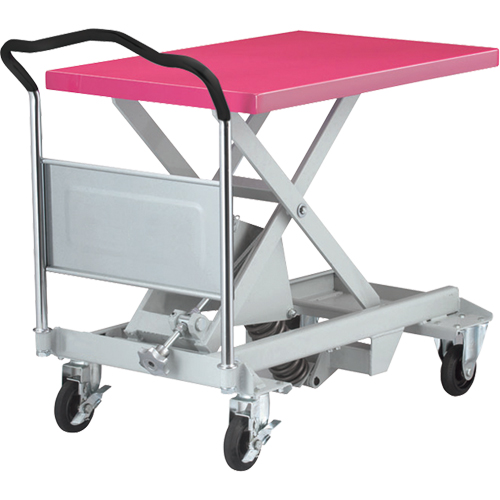 Table avec nivellement &agrave; ciseaux Dandy Lift, 35-8/10" lo x 23-6/10" lo, Acier, Capacit&eacute; 1100 lb Stor-it Systems