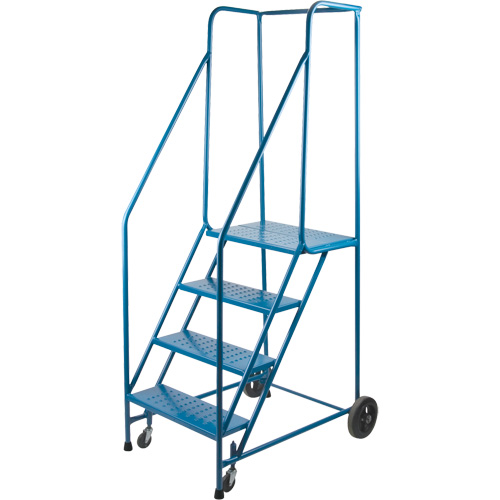 Escabeau roulant certifi&eacute; par la CSA, 4 marches, Largeur de la marche 22", Hauteur de la plateforme 37", Acier Stor-it Systems