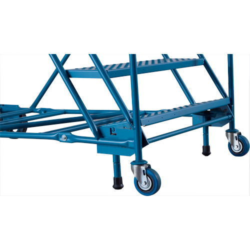 Escabeau roulant certifi&eacute; CSA avec marche verrouillable, 14 marches, Largeur de la marche 30", Hauteur de la plateforme 128", Acier Stor-it Systems
