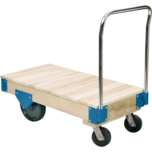 Chariots &agrave; plateforme - Chariots &agrave; plateforme tout en bois, 48" lo x 24" la, Capacit&eacute; de 3000 lb, Roues en Nylon Stor-it Systems