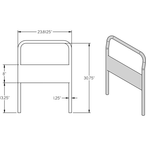 24" Chrome Handle for Platform Truck Stor-it Systems