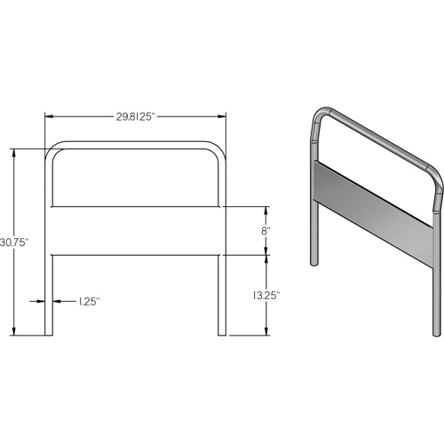 30" Chrome Handle for Platform Truck Stor-it Systems
