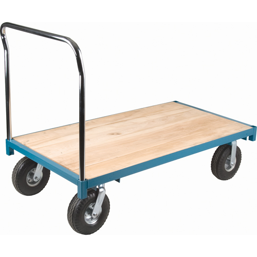 Chariot &agrave; plateforme robuste, 48" lo x 24" la, Capacit&eacute; de 1200 lb, Roues en Pneumatique Stor-it Systems