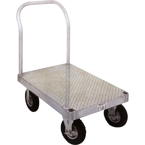 Aluminum Platform Truck, 36" W x 72" L, 2000 lbs. Cap., Rubber Wheels Stor-it Systems