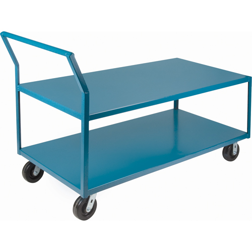Heavy-Duty Low Profile Shop Carts, 2 Tiers, 30" W x 48" D x 41" H, 2400 lbs. Cap. Stor-it Systems