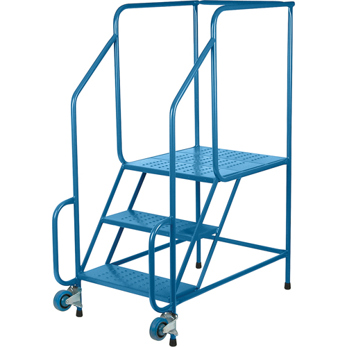 &eacute;chelles Tilt-N-Roll, Acier, 3 marches, Largeur 22", 24" p x 27" h marche pali&egrave;re Stor-it Systems