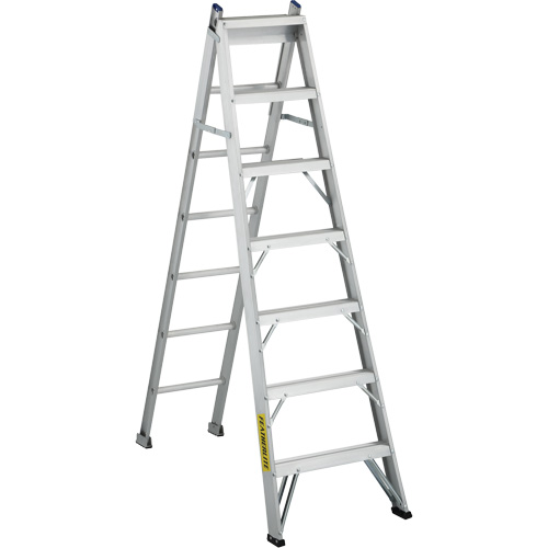 Escabeaux industriels Multi-Way de s&eacute;rie 2700, 7', Aluminium, Capacit&eacute; de 250 lb, ANSI 1, CSA 1 Stor-it Systems