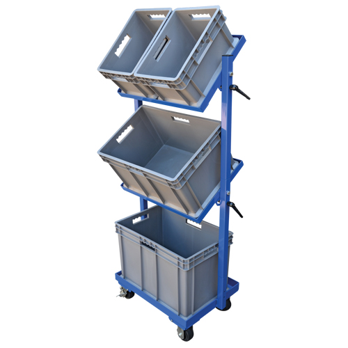 Chariot &agrave; cueillette, Acier, 30-11/16" la x 19-1/4" p, 3 tablettes, Capacit&eacute; 300 lb Stor-it Systems