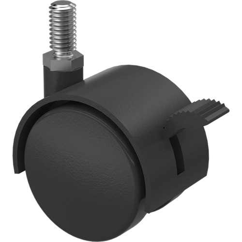 Twin Wheel Caster (300/400 Series), Swivel with Brake, 2" (51 mm) Dia., 75 lbs. (34 kg.) Capacity Stor-it Systems