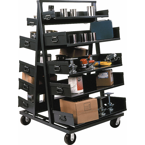 Chariots Adjust-A-Tray, 40" x 38" x 64", Capacit&eacute; 2500 lb Stor-it Systems