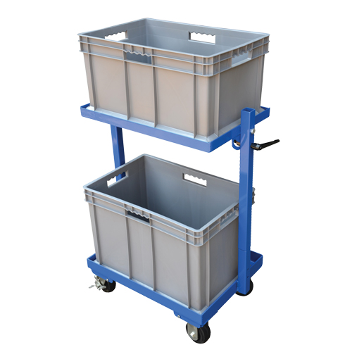 Stock Cart, Steel, 30-11/16" W x 19-1/4" D, 2 Shelves, 200 lbs. Capacity Stor-it Systems