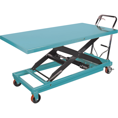 Table &eacute;l&eacute;vatrice robuste &agrave; ciseaux hydraulique, 63" lo x 31-7/8" la, Acier, Capacit&eacute; 1100 lb Stor-it Systems