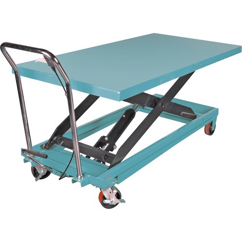 Table &eacute;l&eacute;vatrice robuste &agrave; ciseaux hydraulique, 63" lo x 31-7/8" la, Acier, Capacit&eacute; 1100 lb Stor-it Systems