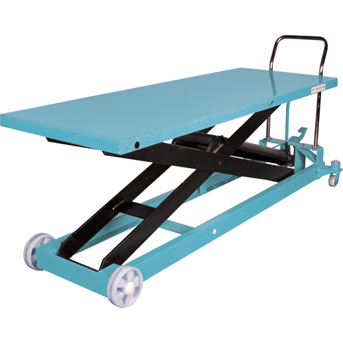 Table &eacute;l&eacute;vatrice robuste &agrave; ciseaux hydraulique, 80-1/8" lo x 29-1/2" la, Acier, Capacit&eacute; 2200 lb Stor-it Systems