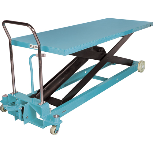 Table &eacute;l&eacute;vatrice robuste &agrave; ciseaux hydraulique, 80-1/8" lo x 29-1/2" la, Acier, Capacit&eacute; 2200 lb Stor-it Systems