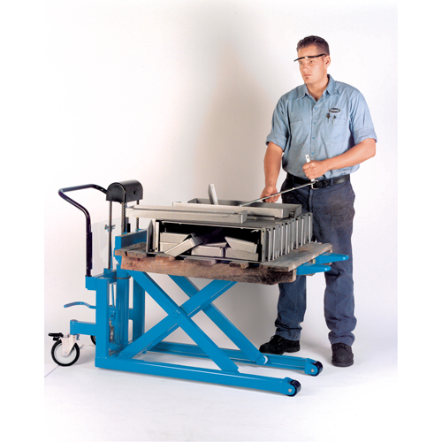 Hydraulic Skid Scissor Lift/Table, 42-1/2" L x 20-1/2" W, Steel, 1000 lbs. Capacity Stor-it Systems