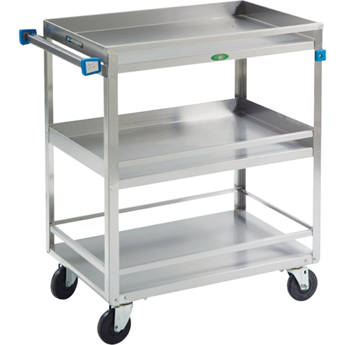 Guard Rail Carts, 3 Tiers, 19" W x 34-3/4" H x 31" D, 500 lbs. Capacity Stor-it Systems