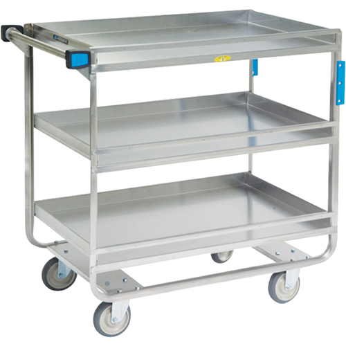 Guard Rail Carts, 3 Tiers, 23" W x 37-1/4" H x 38-5/8" D, 700 lbs. Capacity Stor-it Systems
