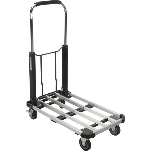 Chariots &agrave; plateforme pliants, Aluminium, 300 lb, 28" lo x 16" la, Hauteur 32" Stor-it Systems