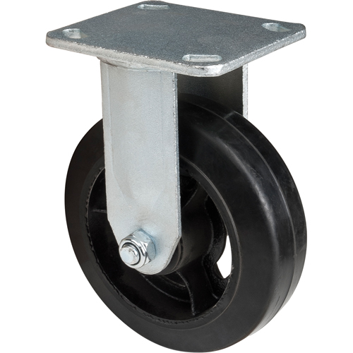 Mold-on Caster, Rigid, 6" (152.4 mm), Rubber, 550 lbs. (249 kg.) Stor-it Systems