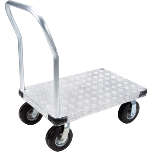 Aluminum Platform Truck, 24" W x 36" L, 1100 lbs. Cap., Flat Free Wheels Stor-it Systems