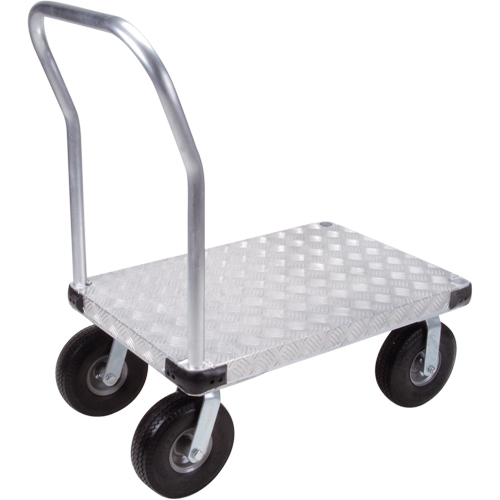 Aluminum Platform Truck, 24" W x 36" L, 1200 lbs. Cap., Flat Free Wheels Stor-it Systems