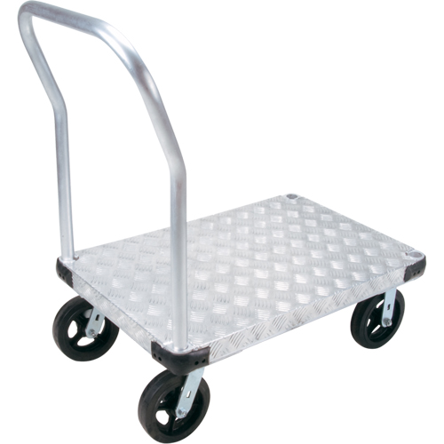Aluminum Platform Truck, 24" W x 36" L, 2000 lbs. Cap., Mold-on Rubber Wheels Stor-it Systems