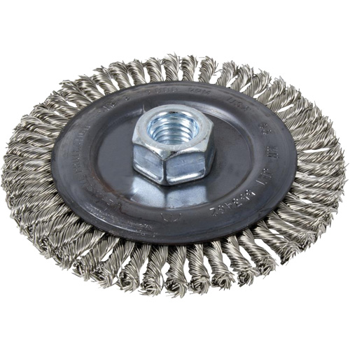 Stringer Bead Brush Wheel, 6" Dia., 0.022" Fill, 5/8"-11 Arbor Stor-it Systems