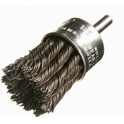 Brosses mont&eacute;es &agrave; fils nou&eacute;s, 1" dia., dia. Des fils 0,012", Tige 1/4" Stor-it Systems